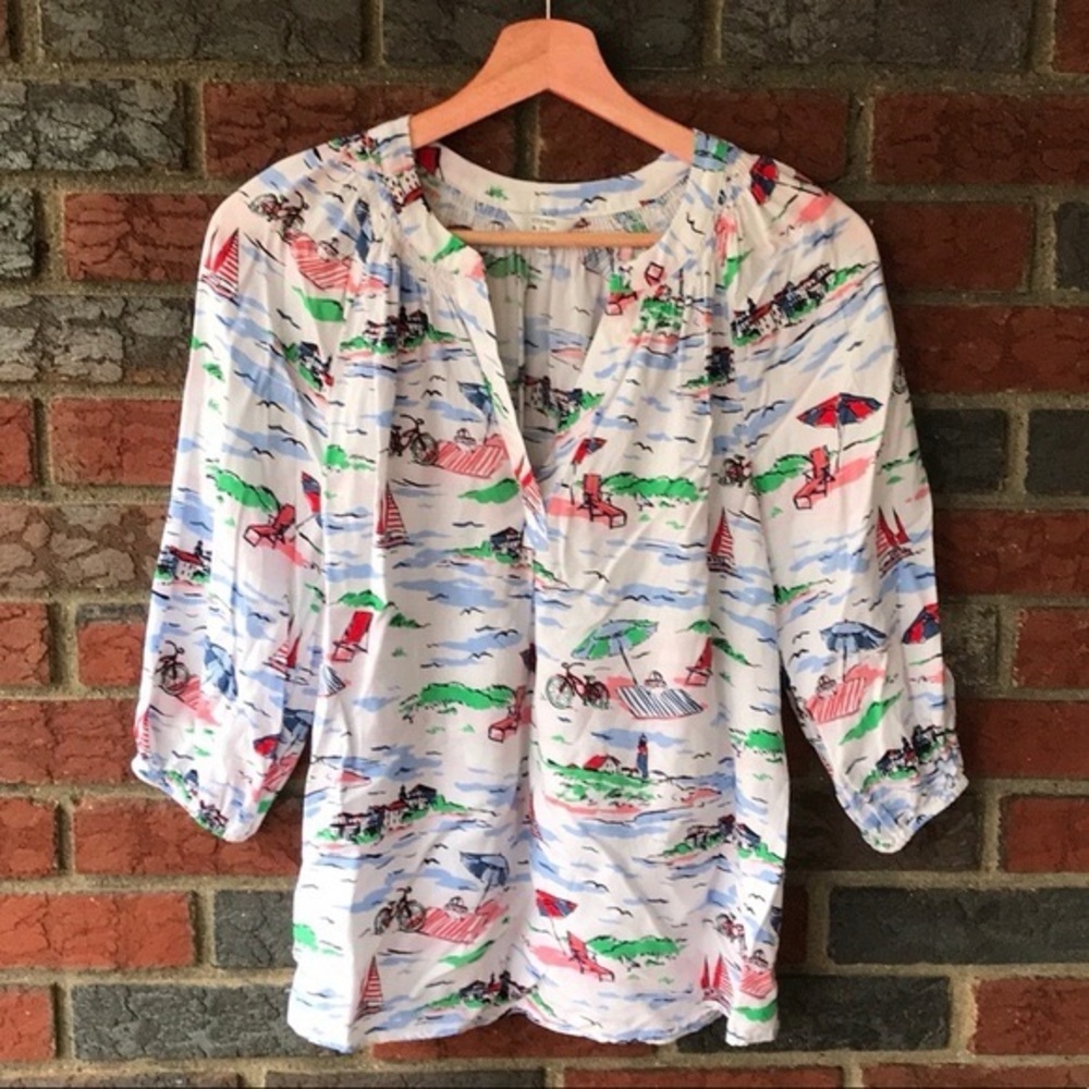 Crown & Ivy Multicolor Printed Blouse